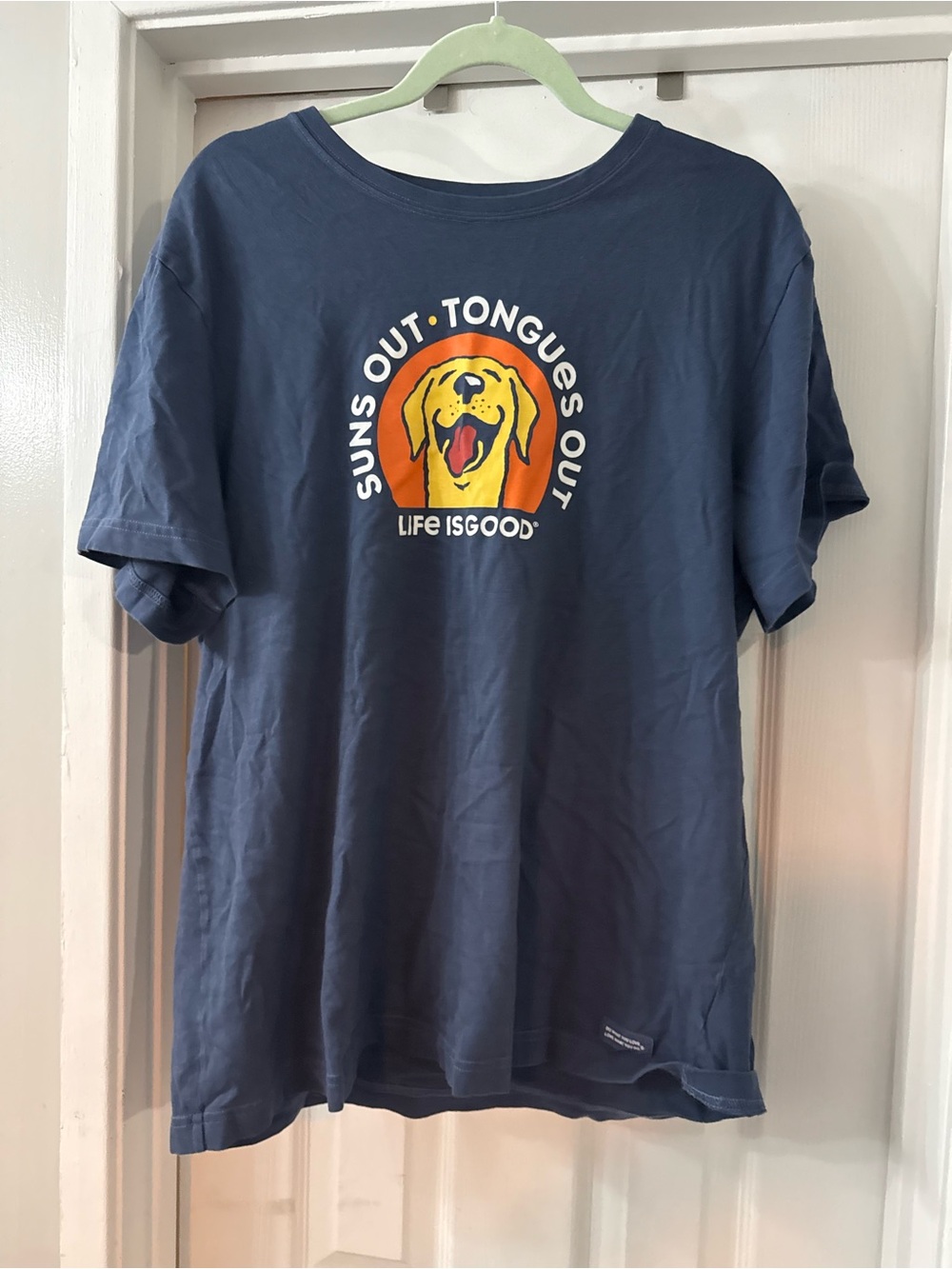 Life is Good Navy Blue 'Suns Out Tongues Out' Dog T-Shirt